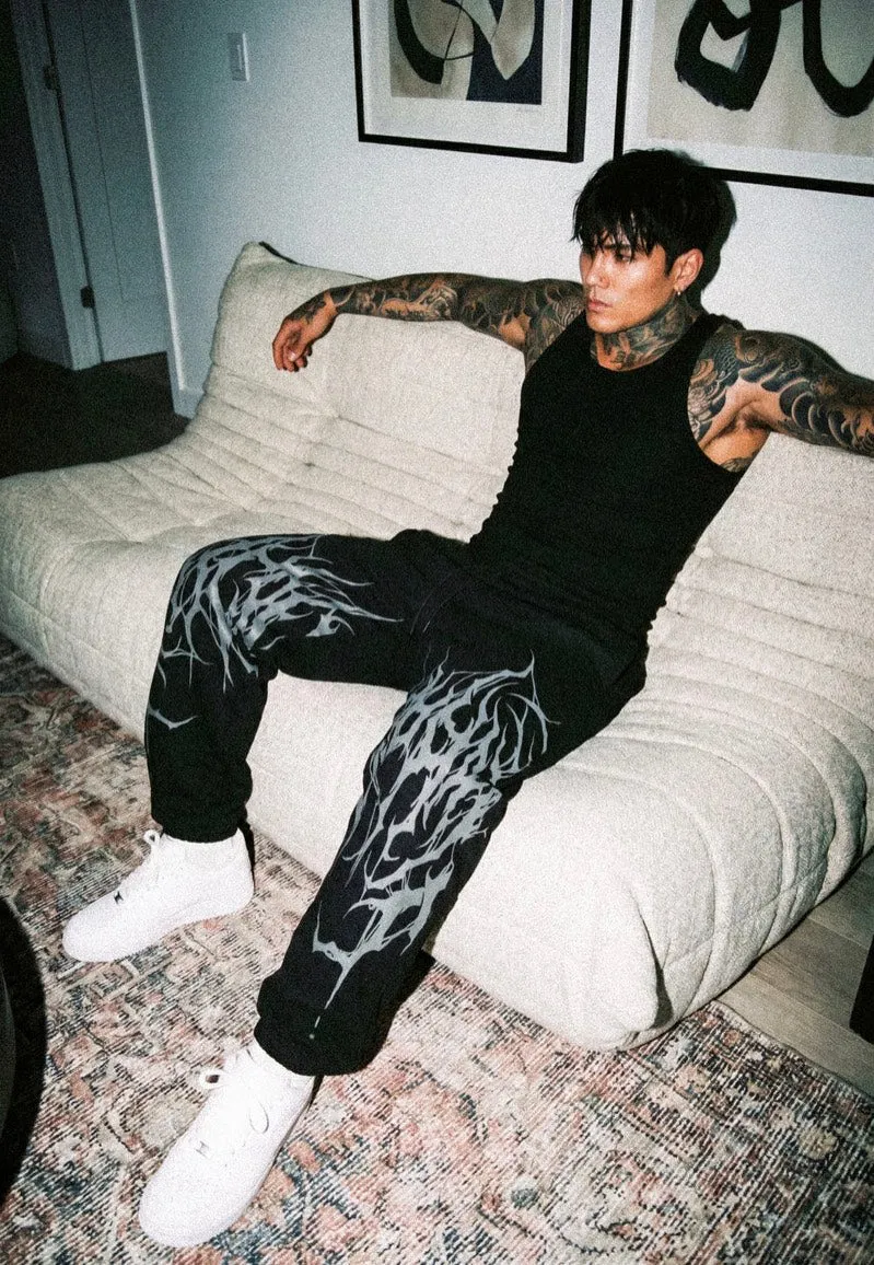 Impericon Reign of Blood Acid Washed Jogginghose schwarz