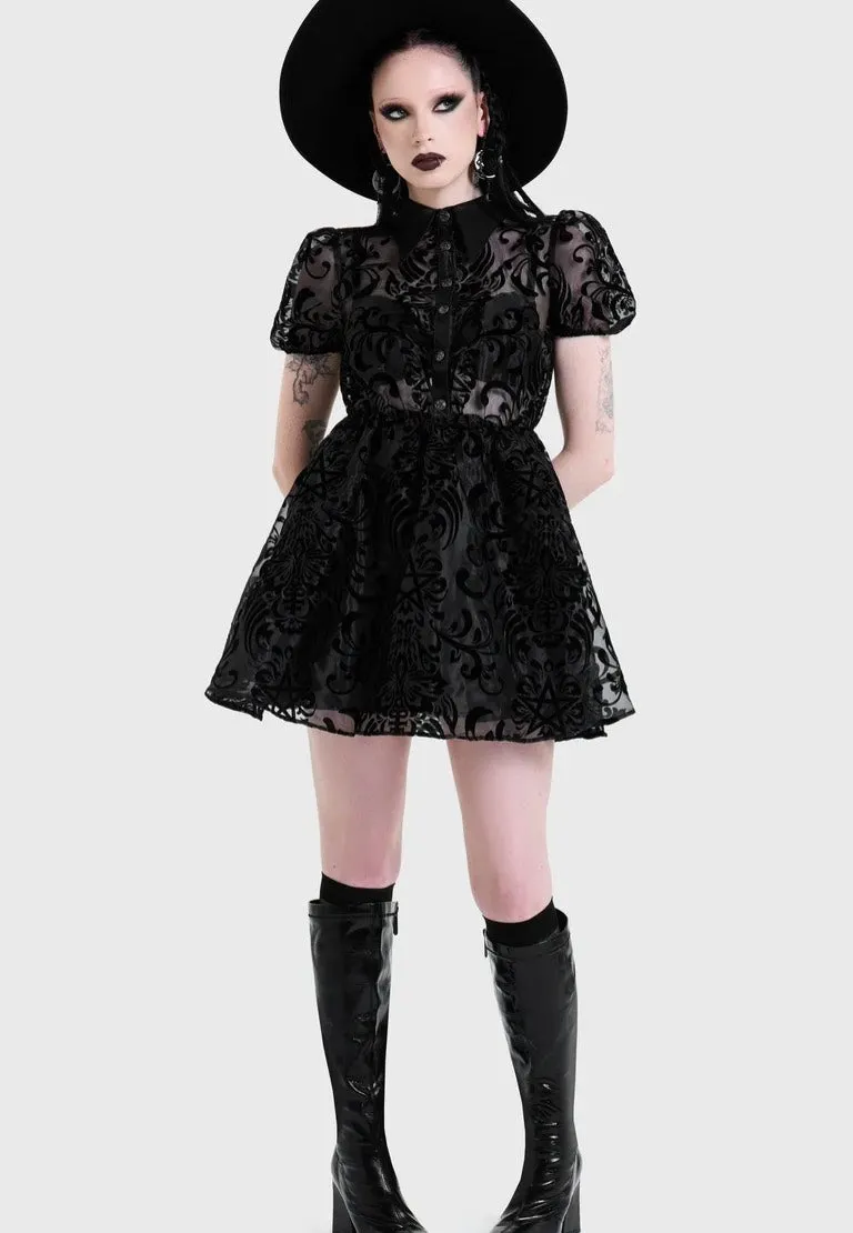 Impericon Bloodlust Organza Mini Kleid schwarz