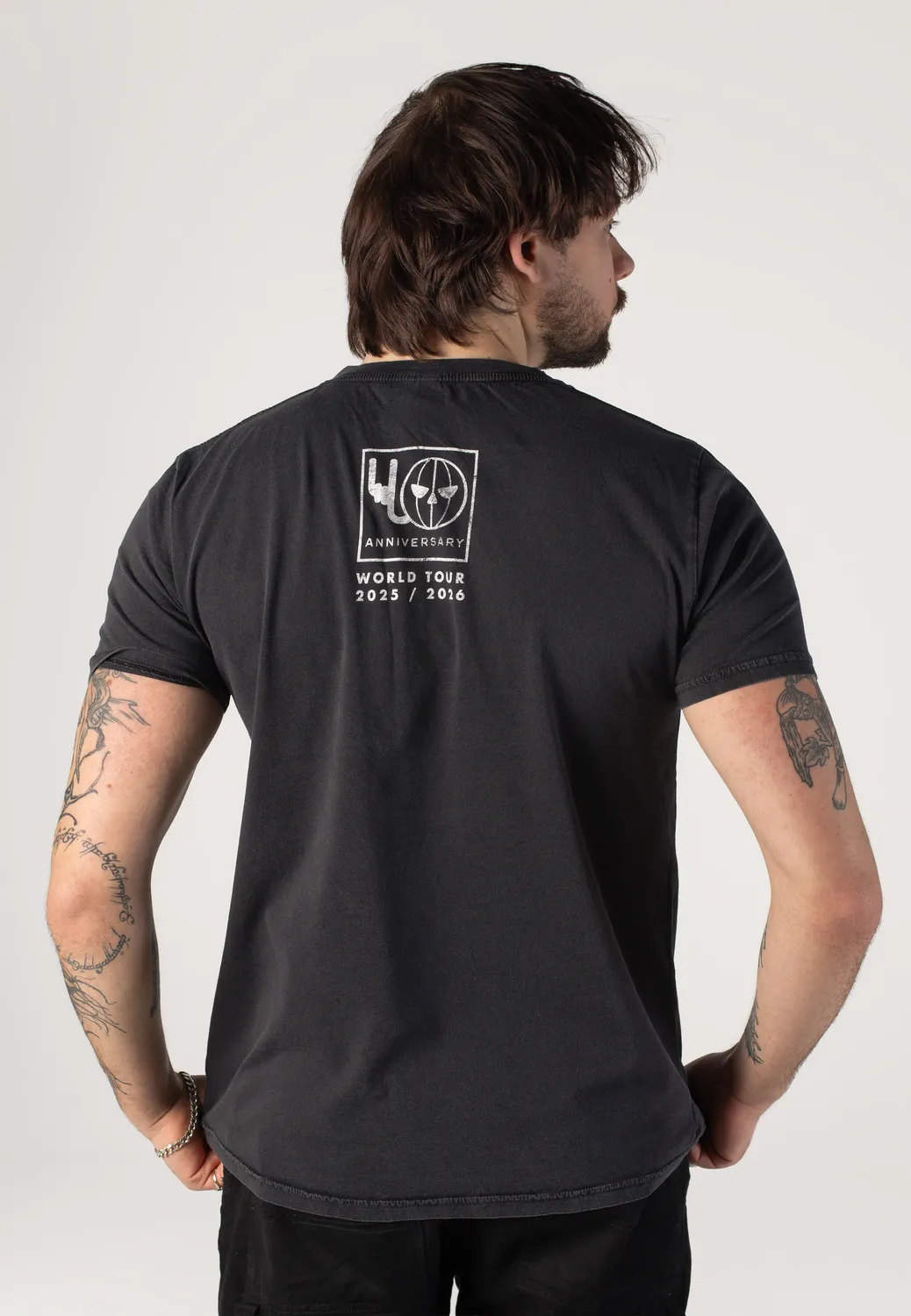 Impericon Classic Logo Acid Washed T-Shirt schwarz