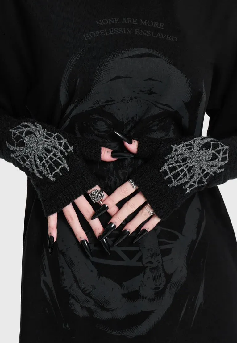 Impericon Spiderella Handschuhe Multi Jacquard