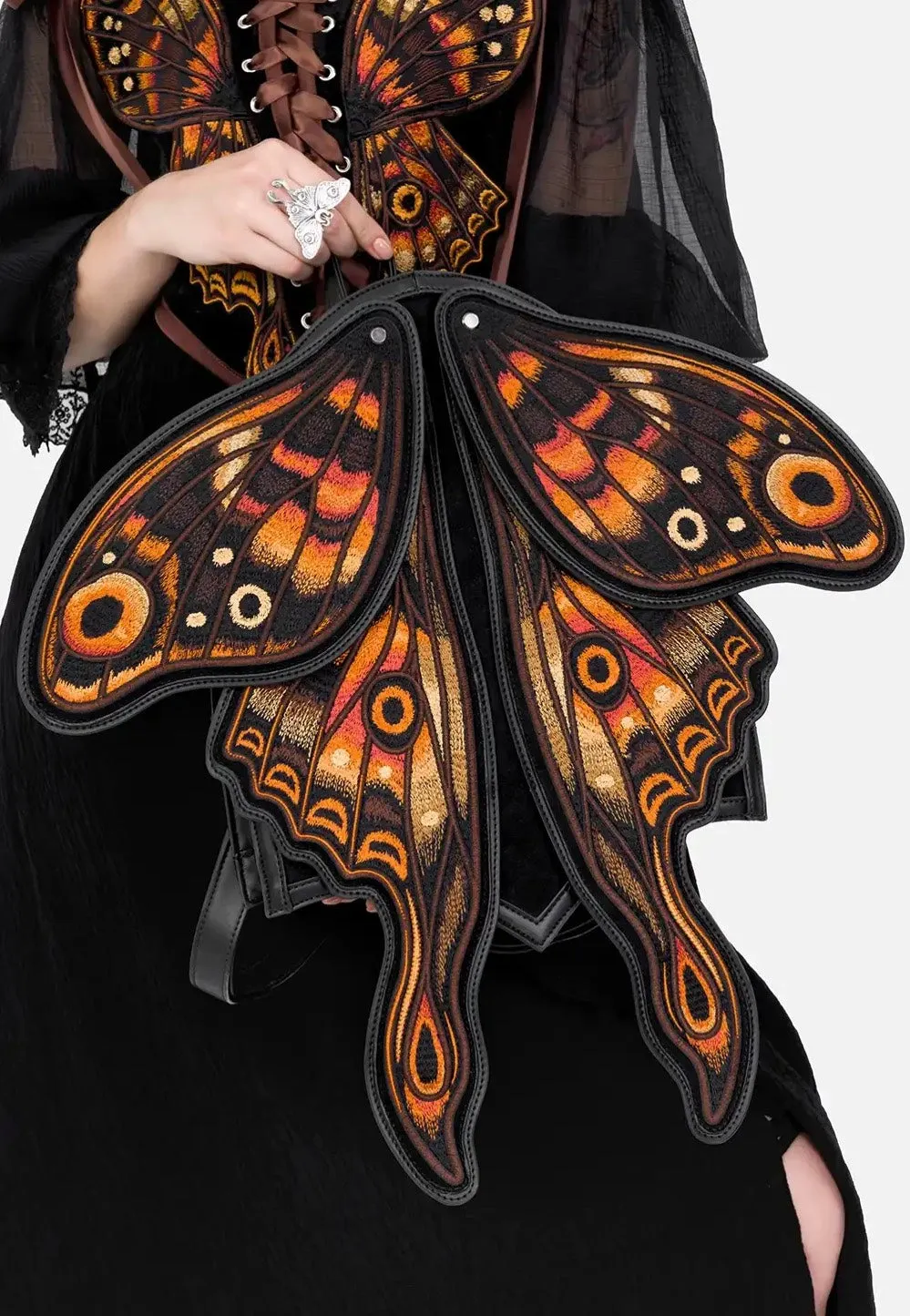 Impericon Ignis Moth Black Rucksack Onesize Gothic