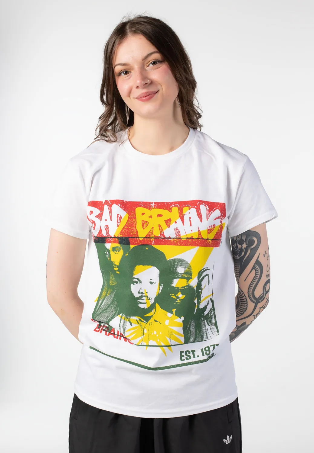 Impericon Colour Block T-Shirt weiß Unisex Punk