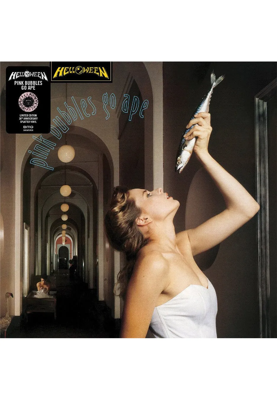 Helloween Pink Bubbles Go Ape 30th Anniversary Vinyl pink-schwarz