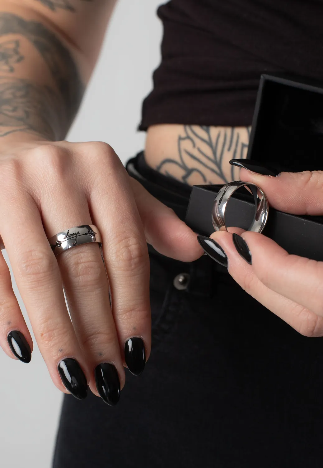 Impericon Always And Forever Silver Ring Set silber