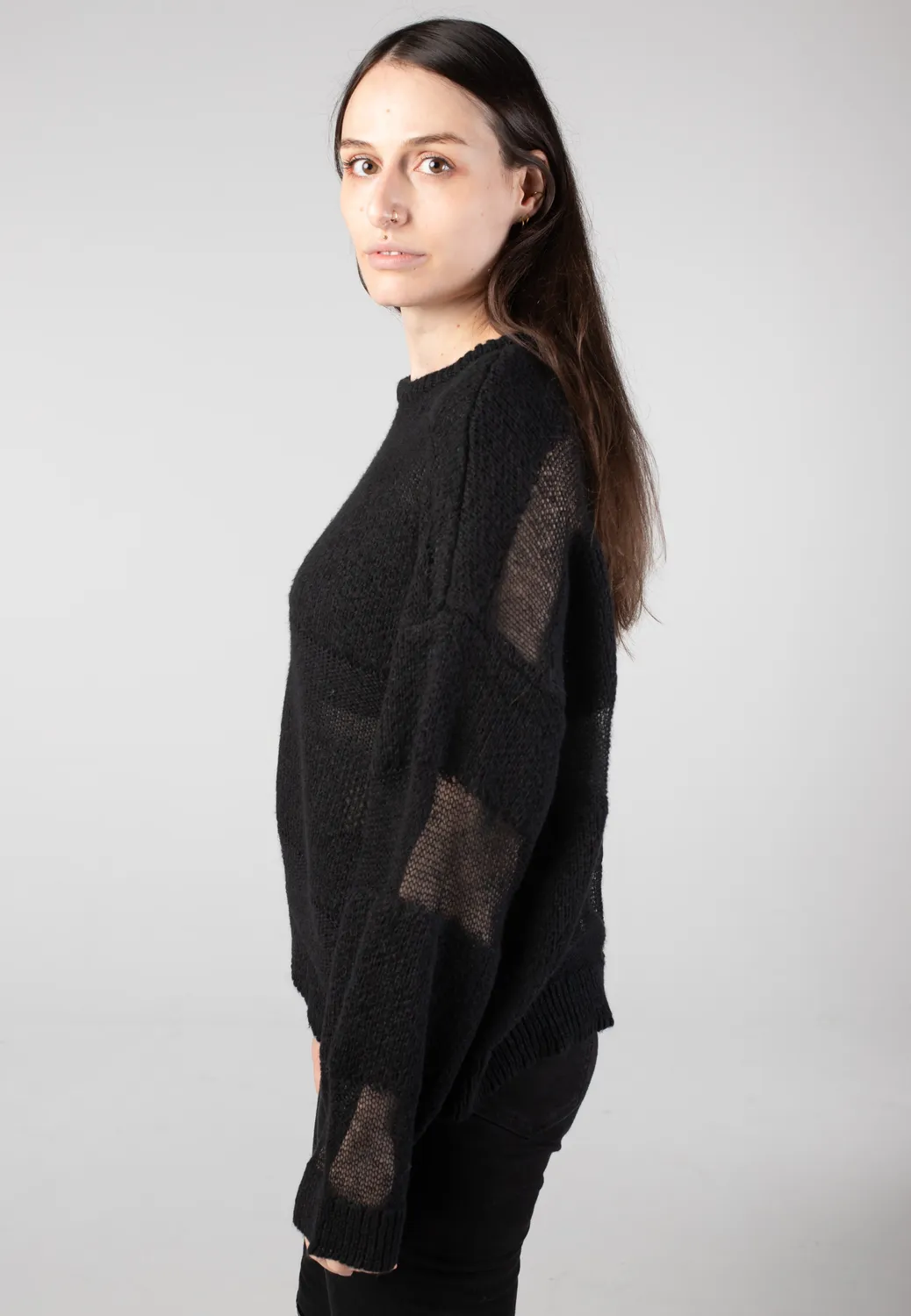 Impericon Selvi Jacquard Black Pullover schwarz Strick