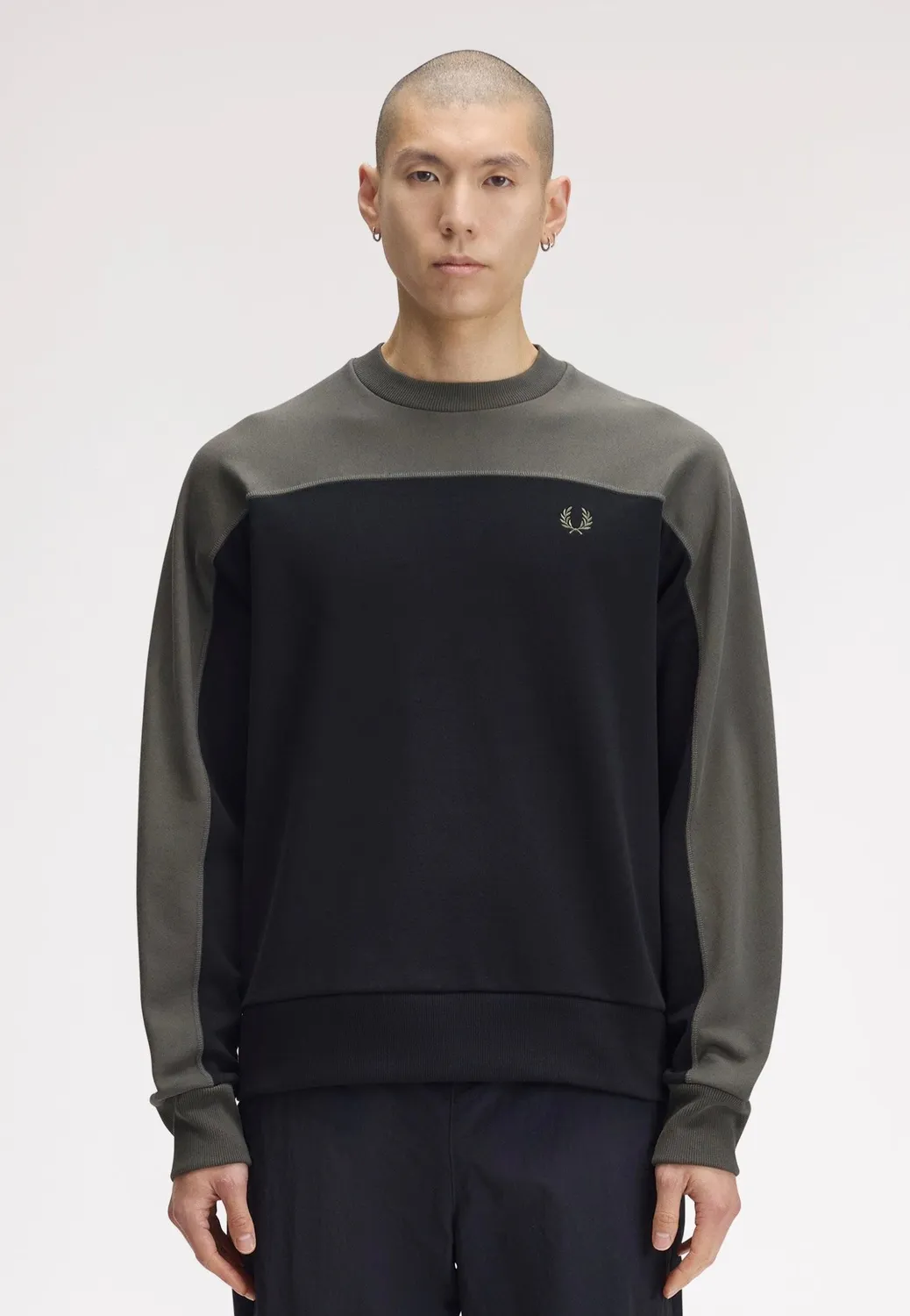Colour Block Black Sweater schwarz Streetwear