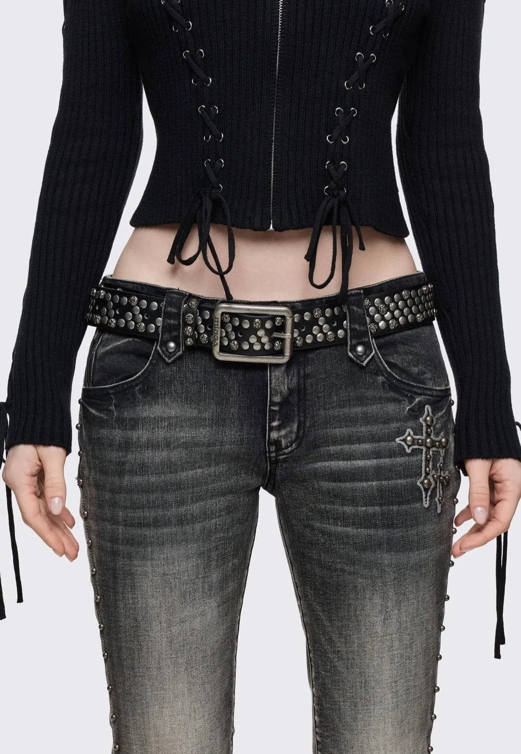 Impericon Hammered Buckle Black Gürtel schwarz