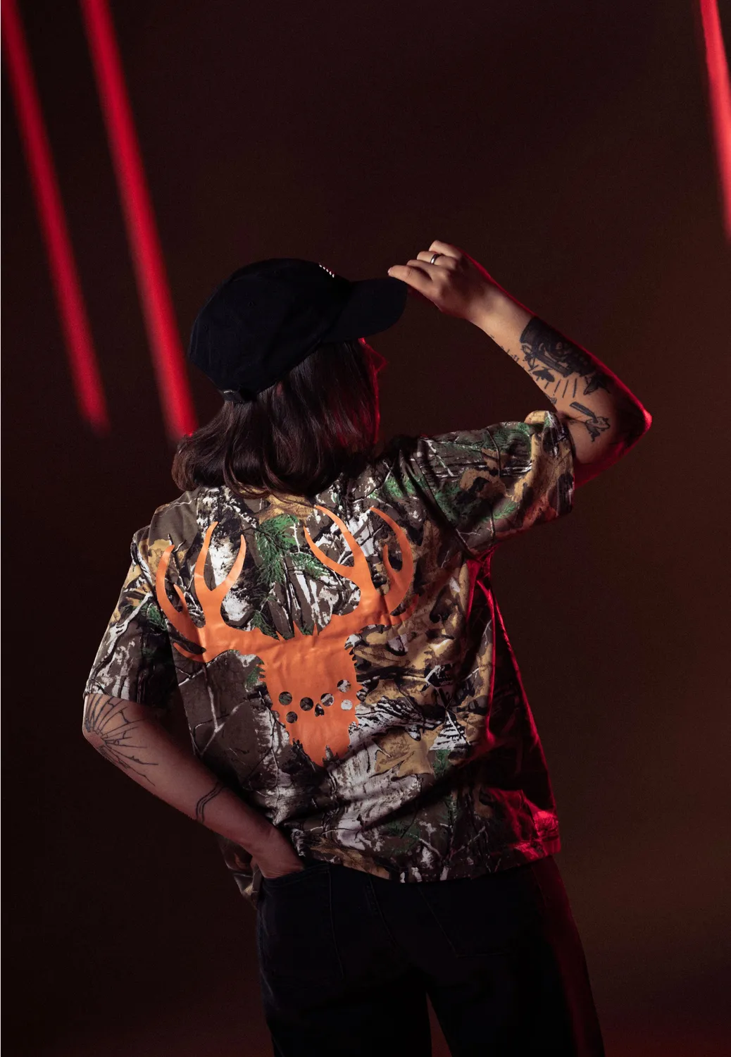 Impericon Logo Real Camo T-Shirt Grün Unisex