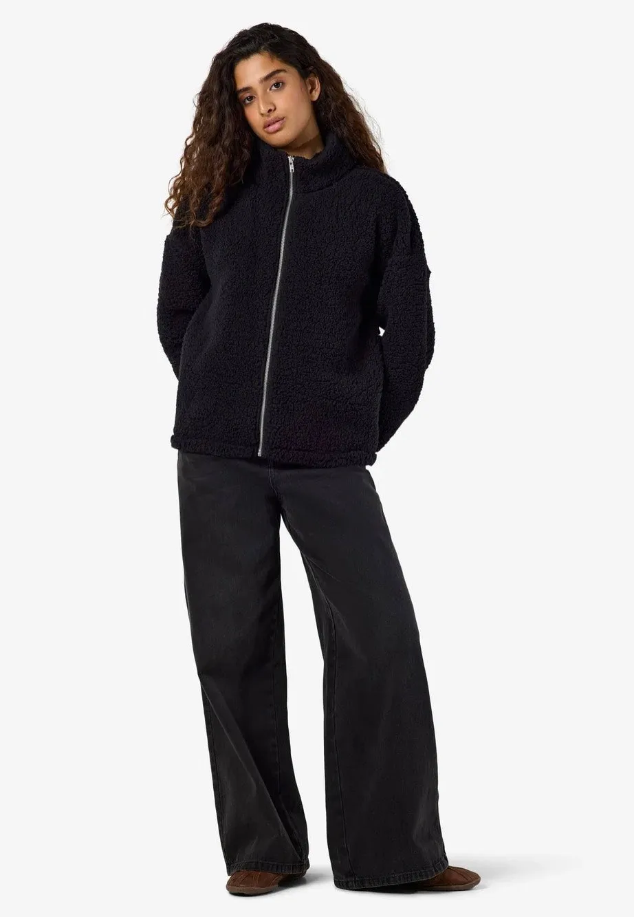 Impericon Luca Check Soft Fleece Jacke schwarz Fleece