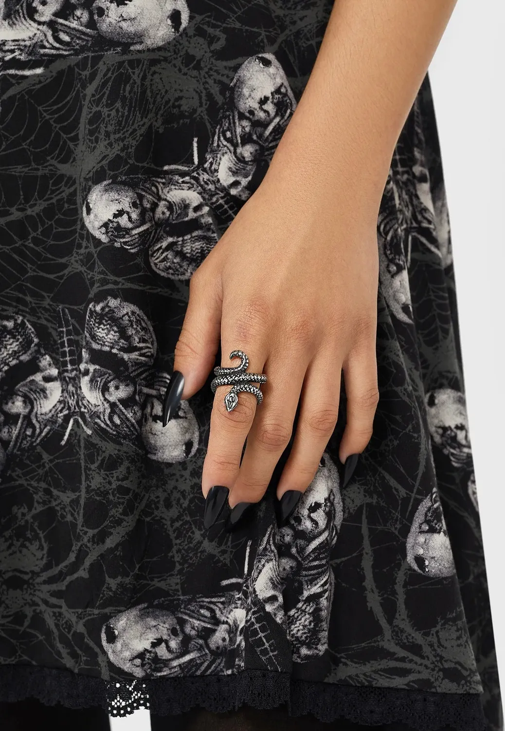 Impericon Vipers Sting Adjustable Silver Ring S/M silber