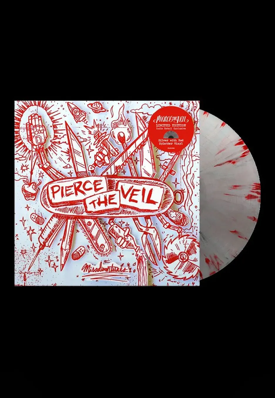 Impericon Misadventures Vinyl Silber/Rot Splatter Emo limitiert