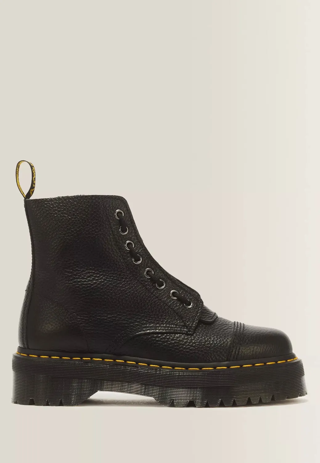 Impericon Sinclair Milled Nappa Black Boots Schwarz Leder