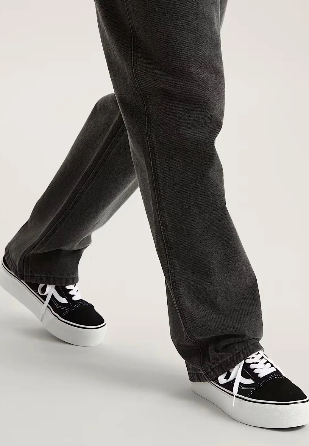 Impericon Old Skool Stackform Schuhe schwarz Suede
