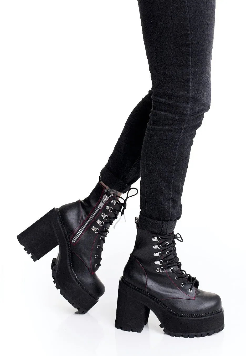 Demonia Assault 100 Boots schwarz vegan US 4-11