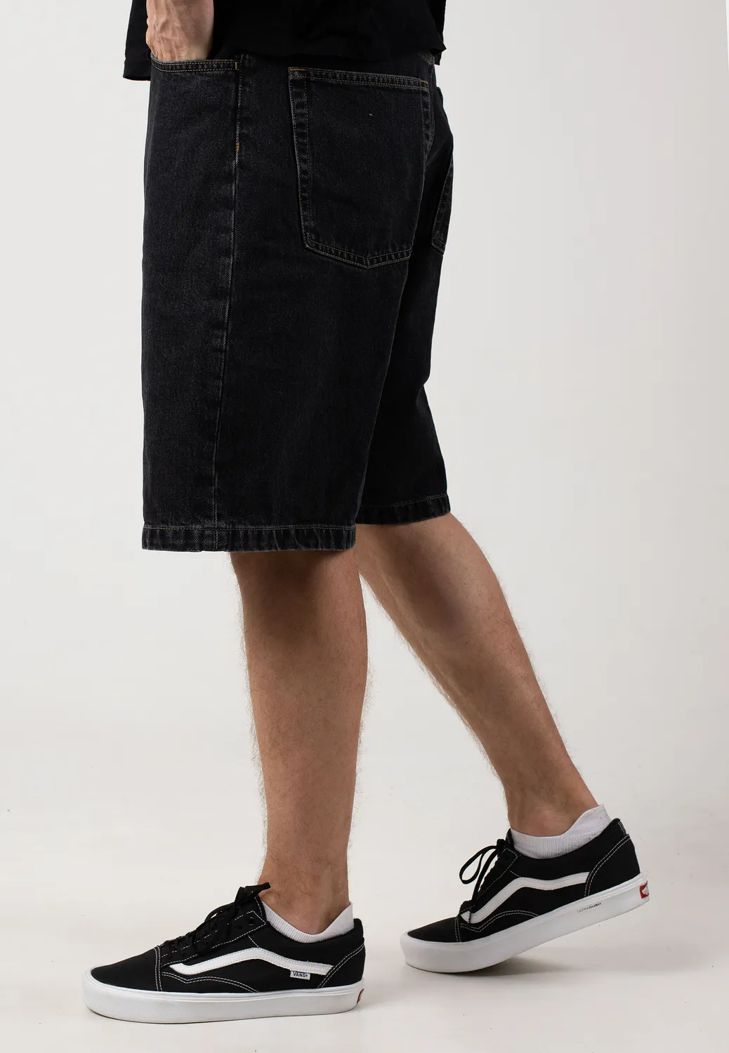 Impericon Brandon Stone Washed Shorts schwarz Denim