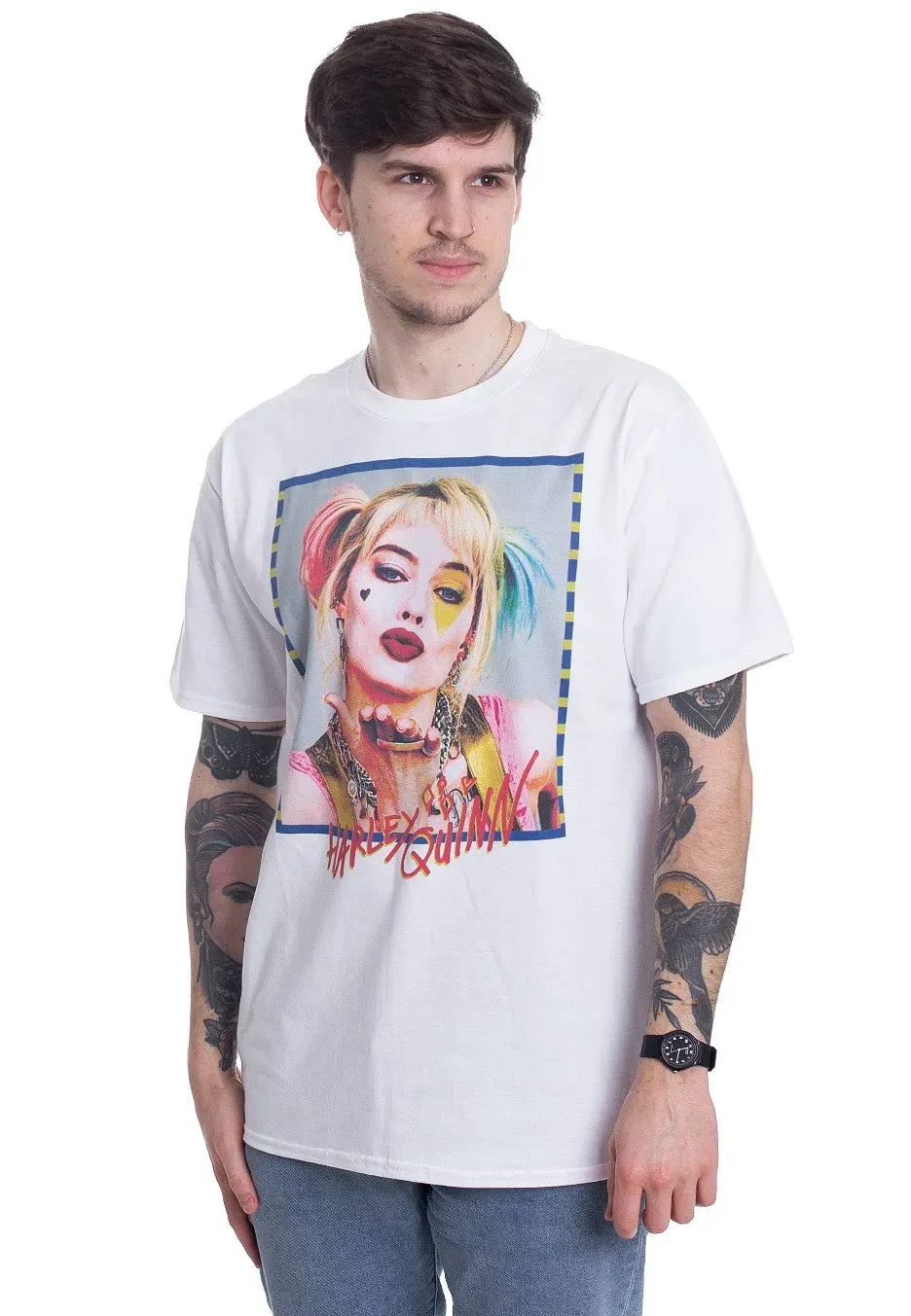 Impericon Harley Quinn Kiss T-Shirt weiß Unisex Baumwolle