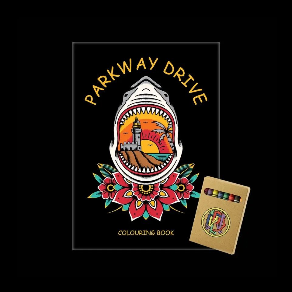 Parkway Drive Colouring Book Malbuch Set 8 Buntstifte