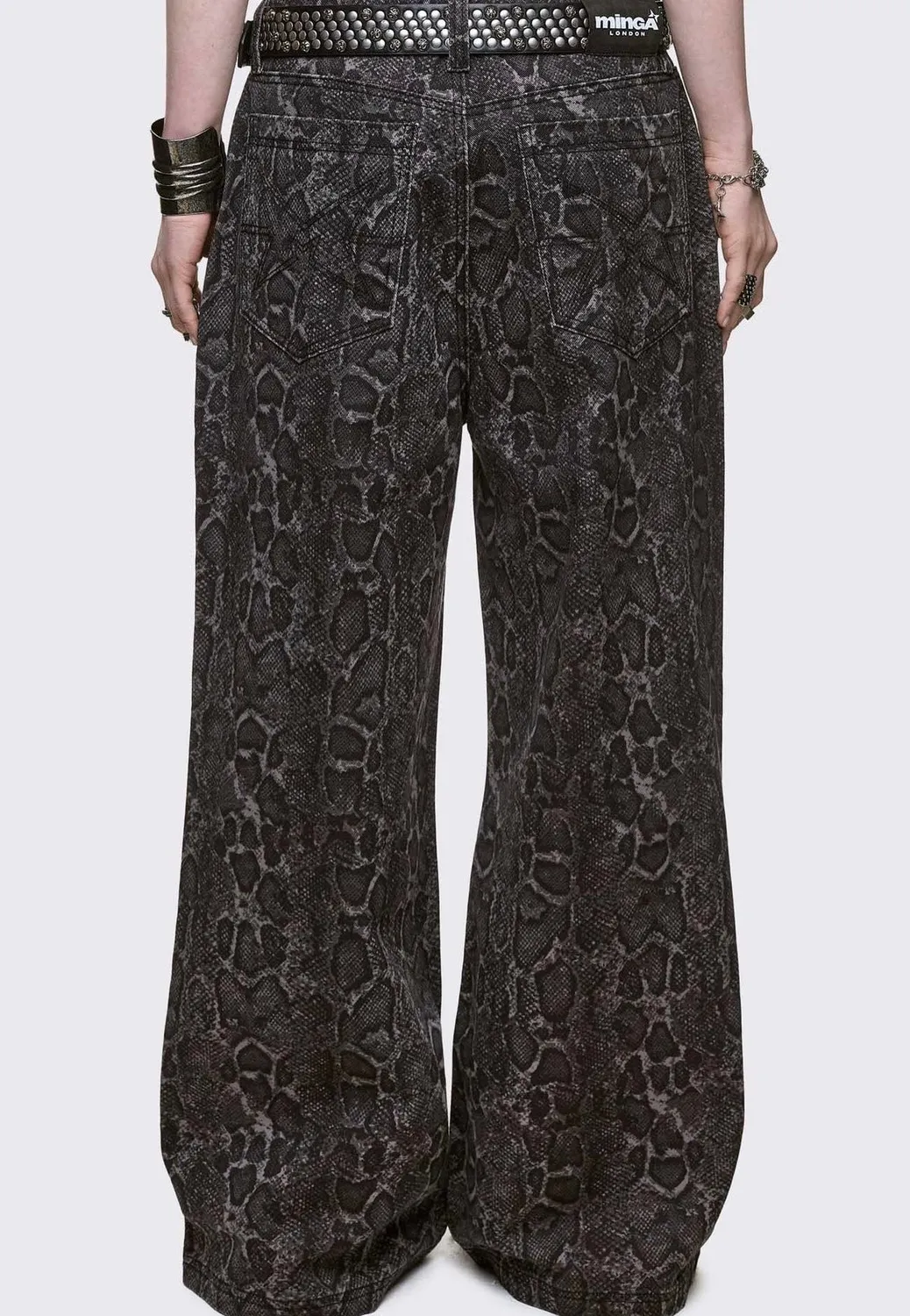 Impericon Python Baggy Black Jeans schwarz W30