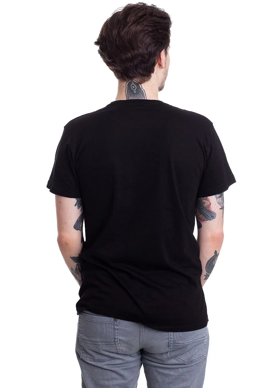 Impericon White Happy Face T-Shirt schwarz