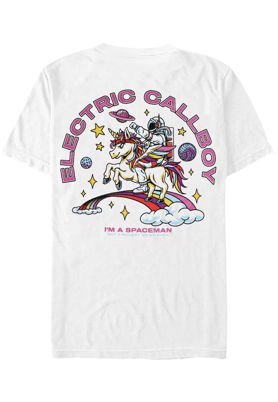 Impericon Spaceman Unicorn T-Shirt weiß Unisex
