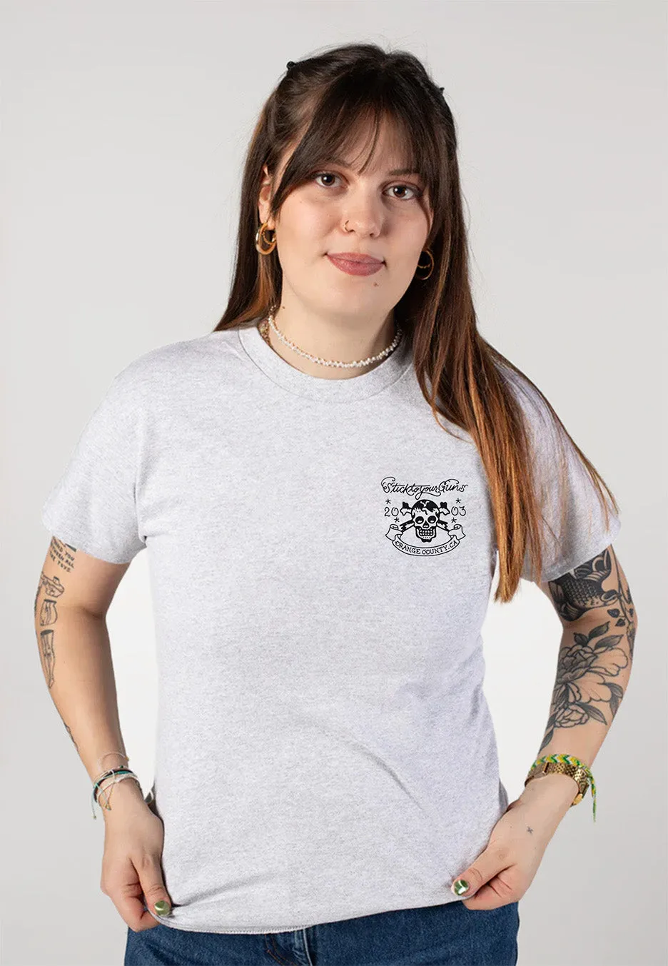 Impericon Eagle Nothing Tattoo T-Shirt ash grey