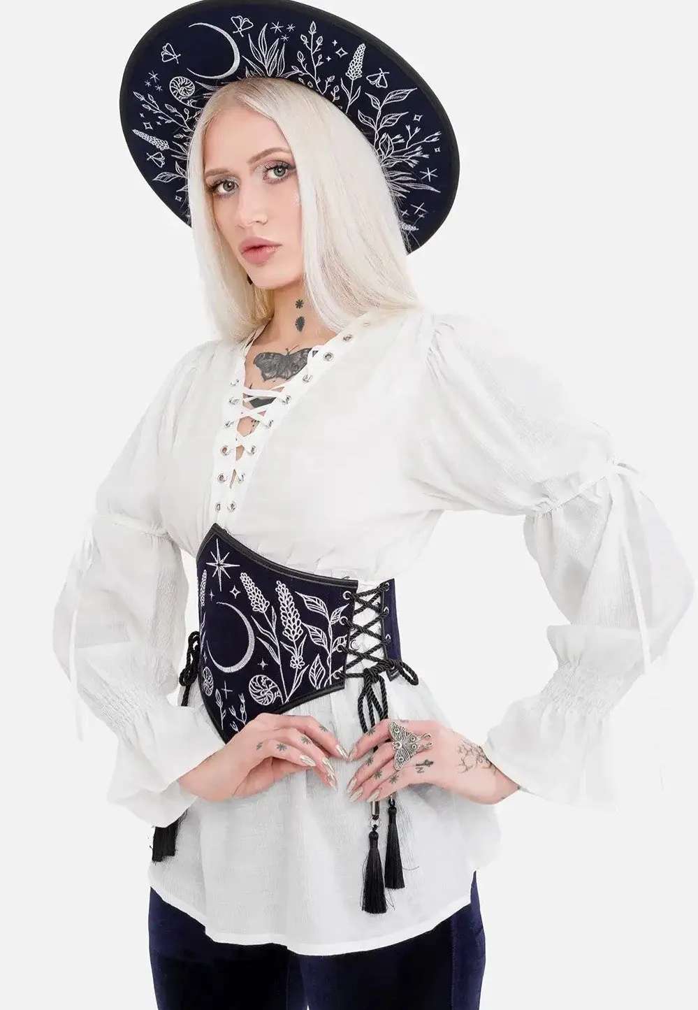 Impericon Celestial Corset Gürtel schwarz Suede