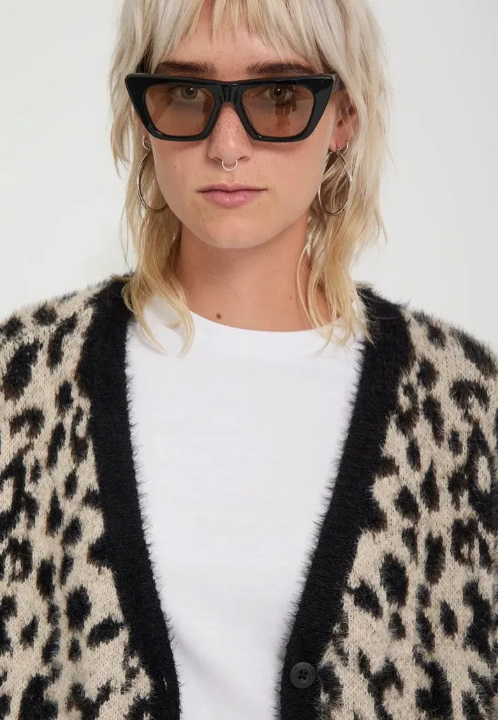 Impericon Tigardi Animal Print Cardigan braun