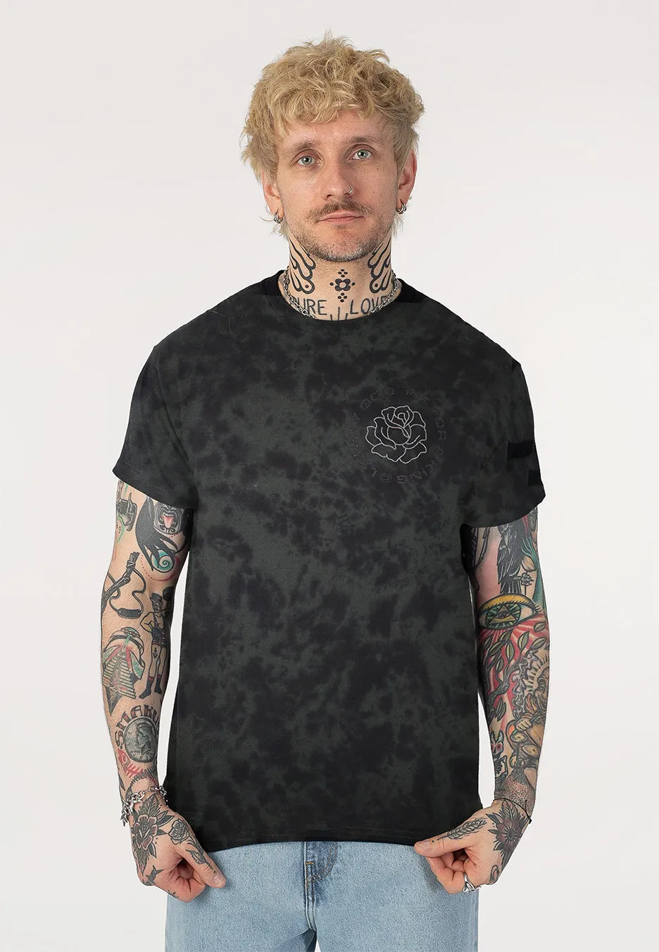 Impericon Roses Green & Black Tie Dye T-Shirt grün