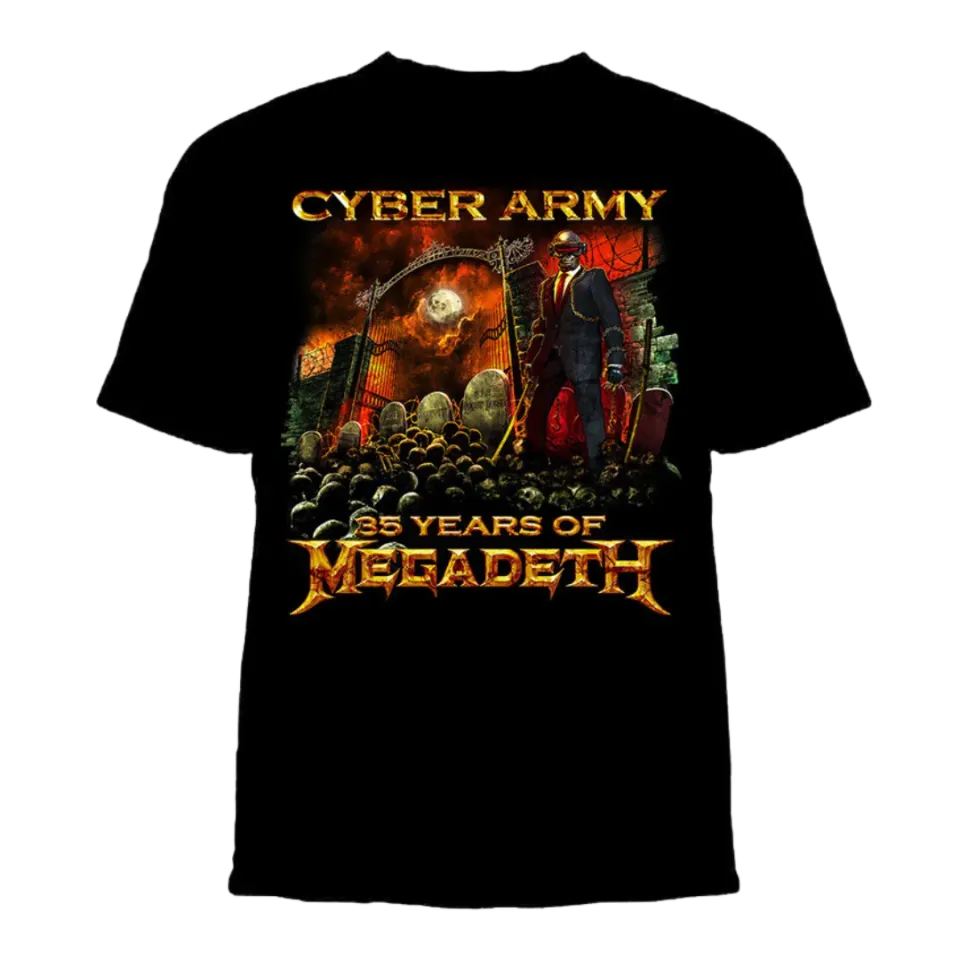 Megadeth Cyber Army 2018 T-Shirt Gildan Ultra Cotton