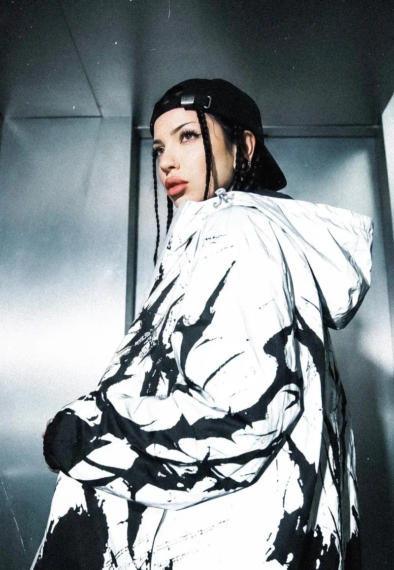 Impericon Chrome Scars 3M Reflective Windbreaker Black White
