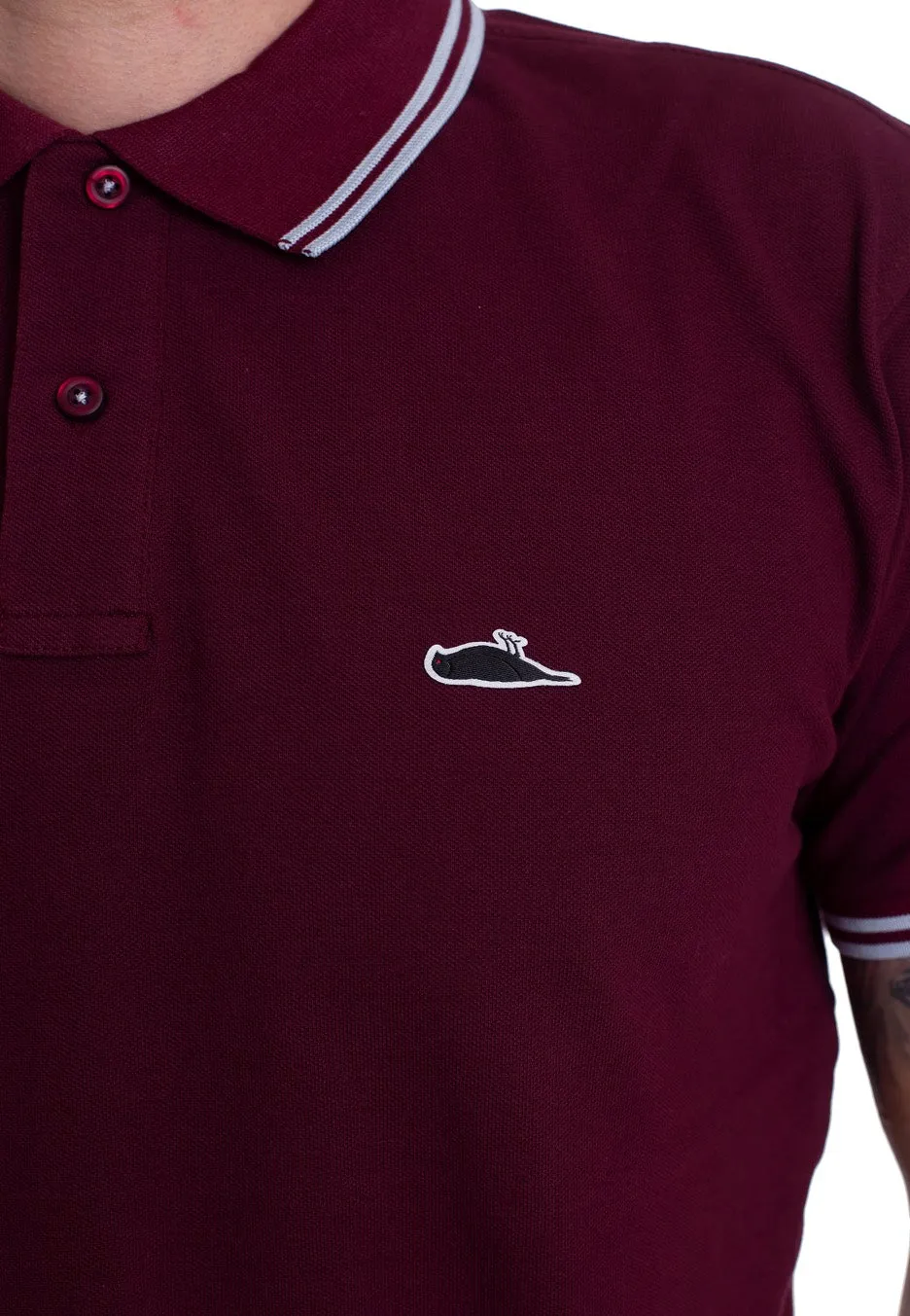 Impericon Classic Tipped Burgundy Sky Polo S Baumwolle