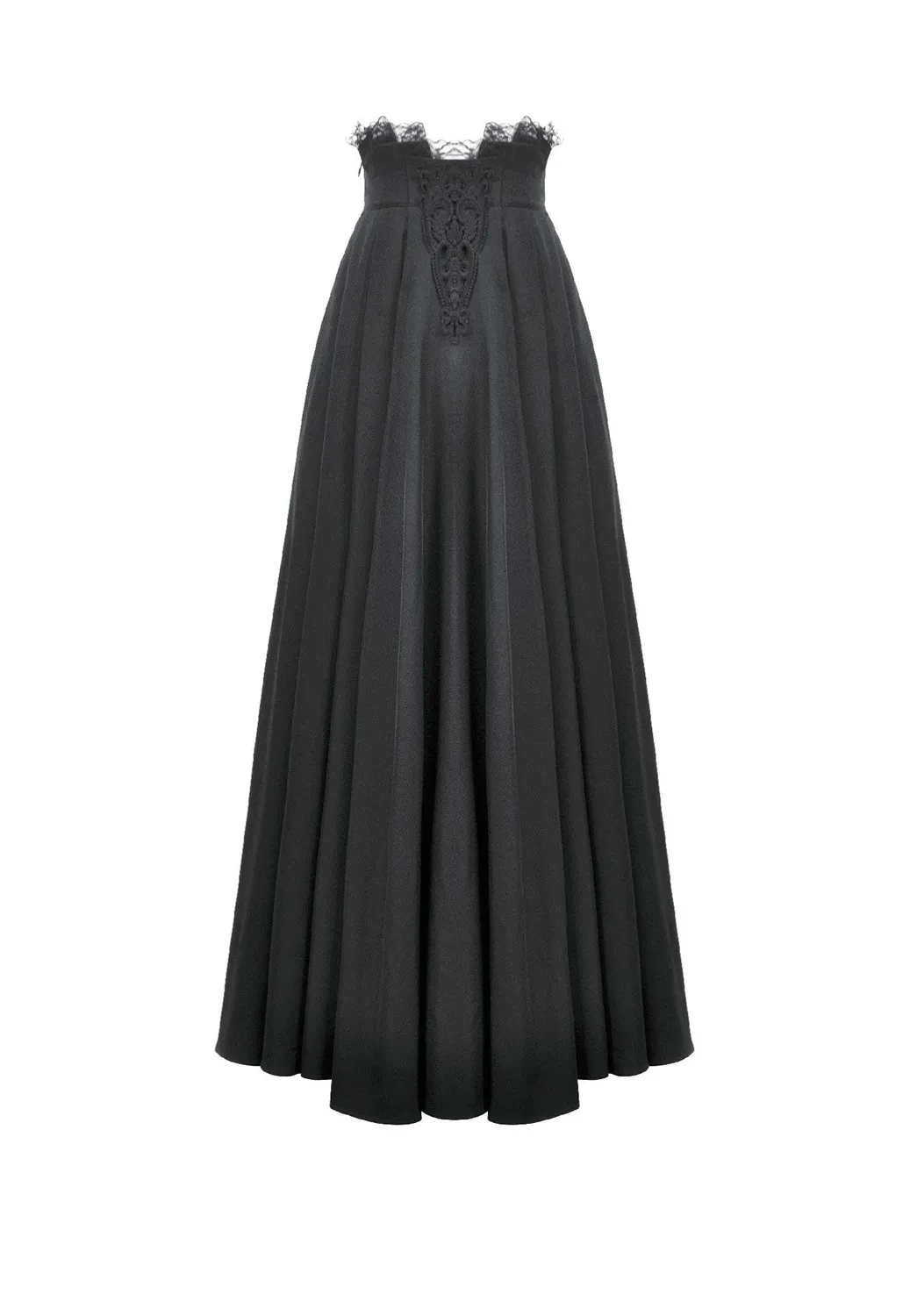 Impericon Gothic Nun Pleated Rock schwarz XS Plissee