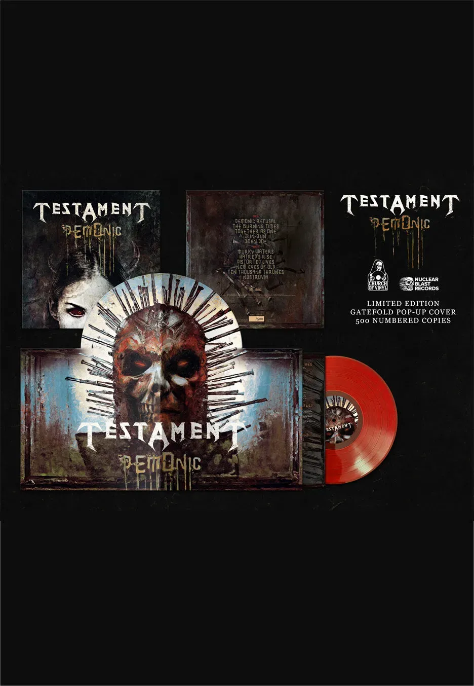 Testament Demonic Vinyl Red PopUp Gatefold limitiert