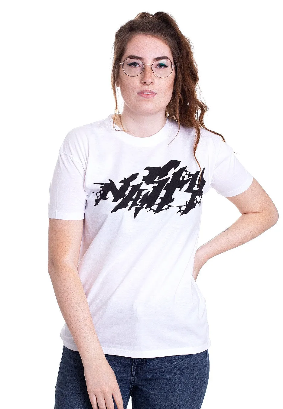 Impericon Anti Social T-Shirt Weiß Jersey