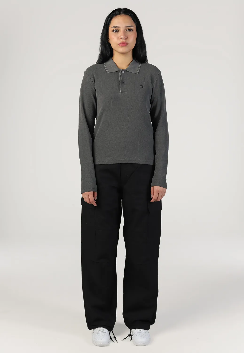 Impericon Brandon Cargo Rinsed Black Hose Damen