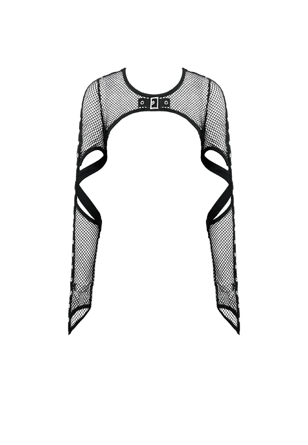 Impericon Tech-Punk Elastic Mesh Shrug Bolero Schwarz