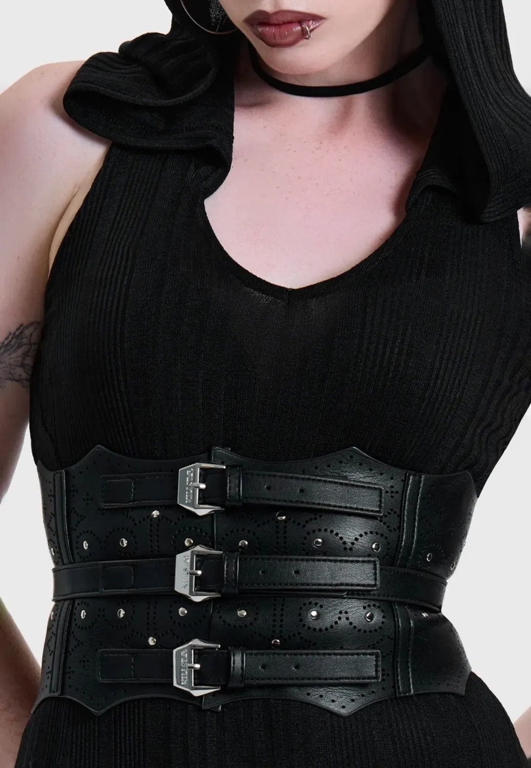 Impericon At Twilight Corset Gürtel Black Kunstleder