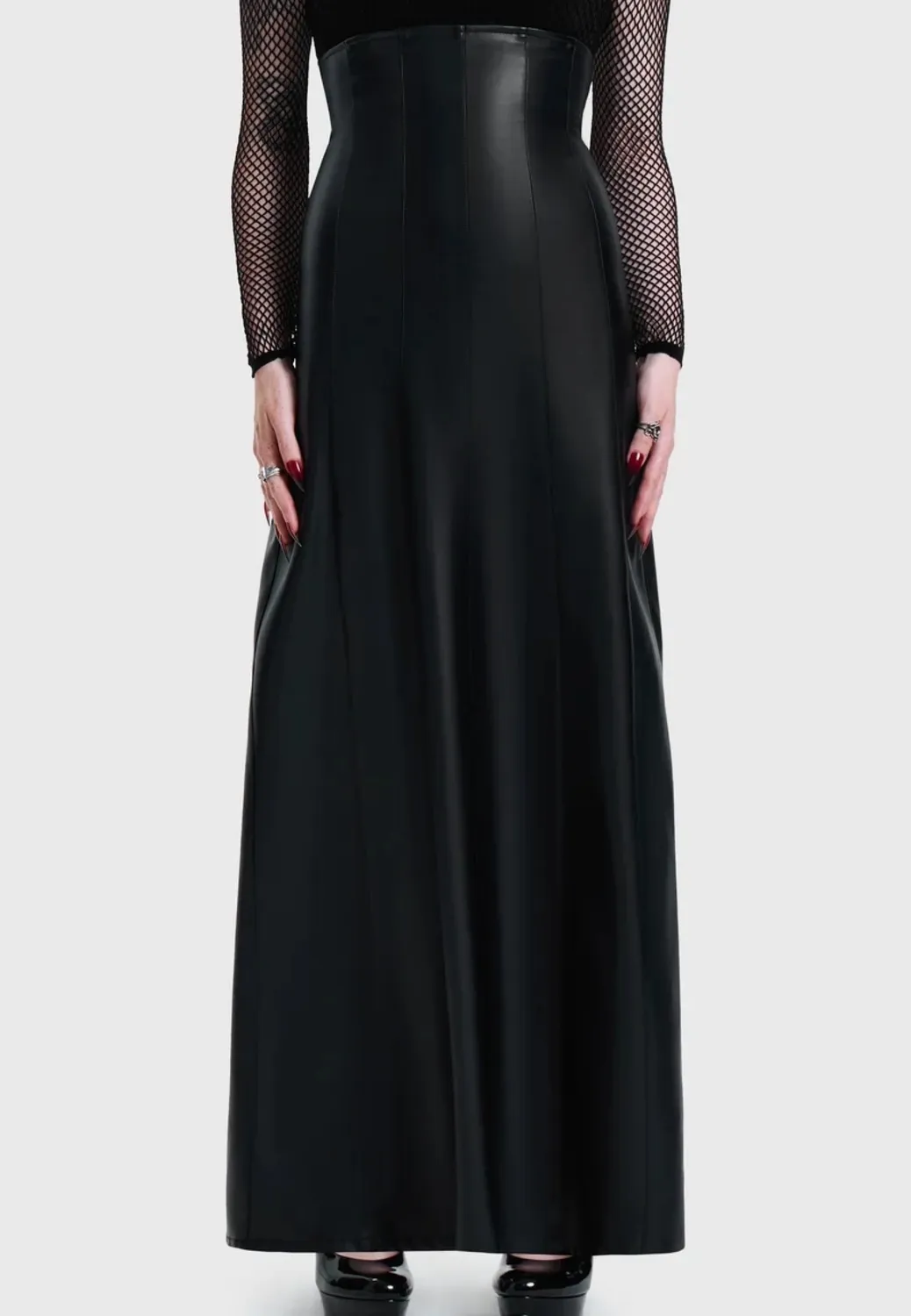 Impericon Crucifix Maxi Black Rock Gothic Kunstleder