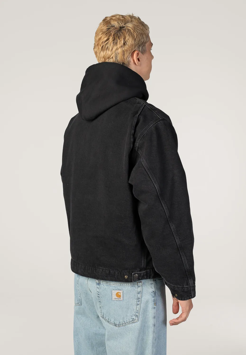 Impericon OG Detroit Stone Washed Black/Black Jacke Denim