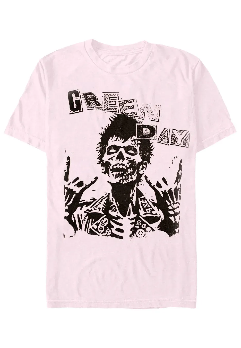 Green Day Billie Joe Zombie T-Shirt pink S-XXL