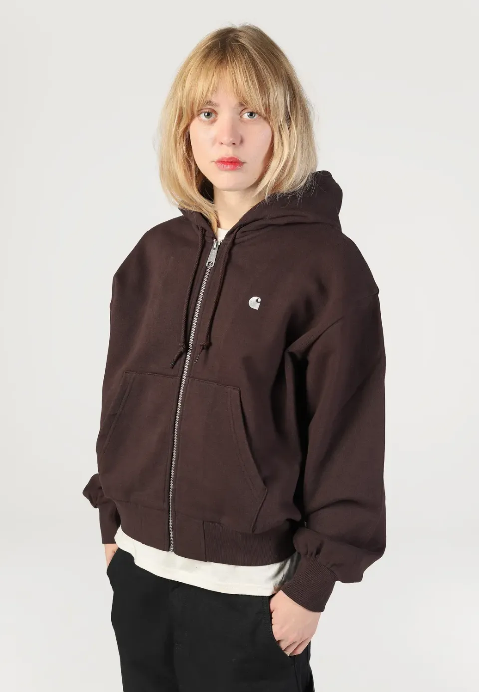 Impericon Casey Hooded Zip Hoodie Palisander Silver