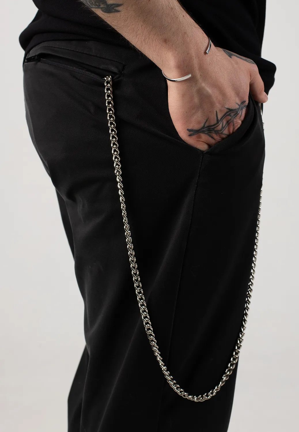 Impericon Jean Metal Long Hosenkette Onesize Metall grau
