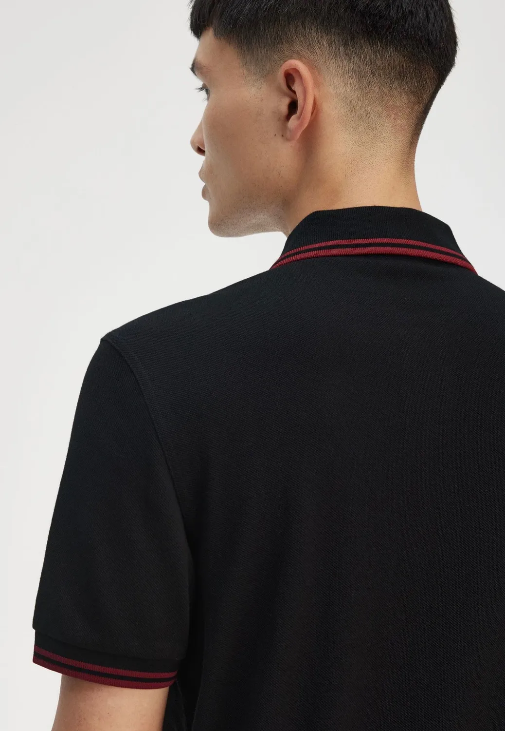 Impericon Twin Tipped Black Burnt Red Polo Baumwolle