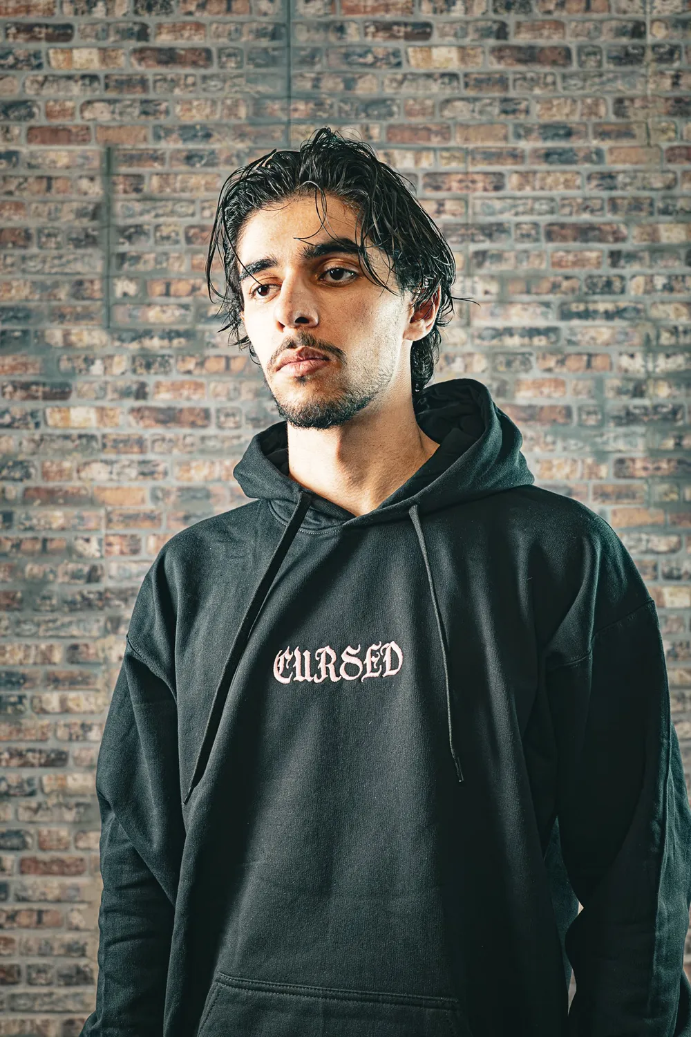 Paleface Swiss Bouquet Hoodie bestickt schwarz Heavyweight