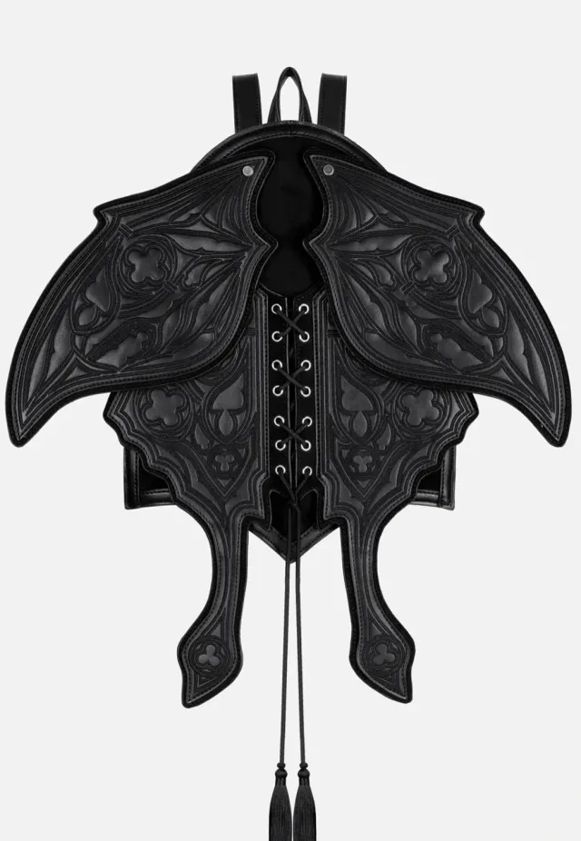 Impericon Obsidian Moth PU Black Rucksack schwarz