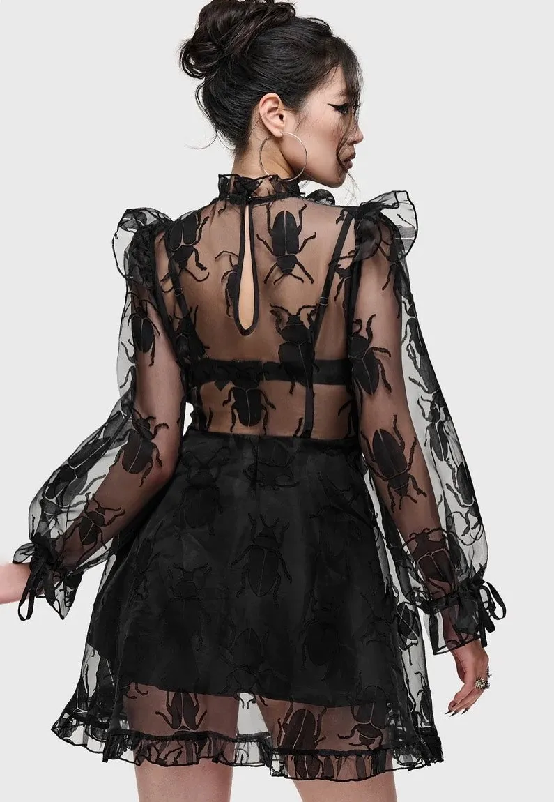 Impericon Insecta Mini Black Kleid schwarz