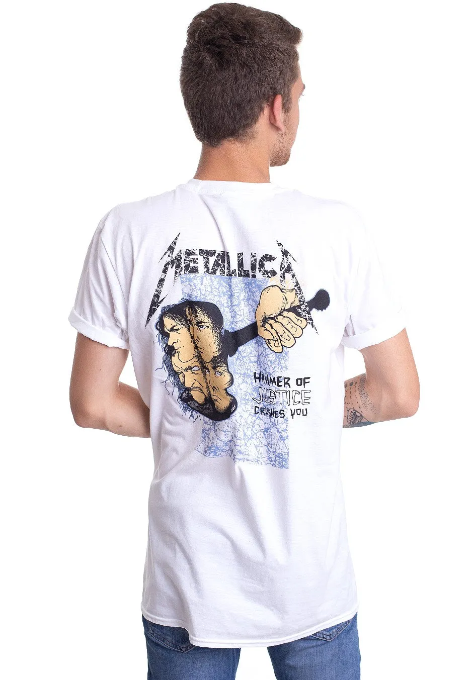 Impericon Justice White T-Shirt weiß Thrash Metal