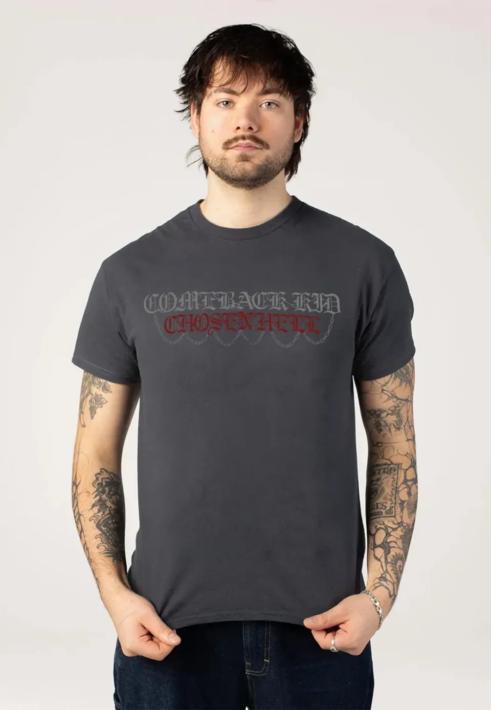 Impericon Book And Candle T-Shirt Charcoal Jersey grau