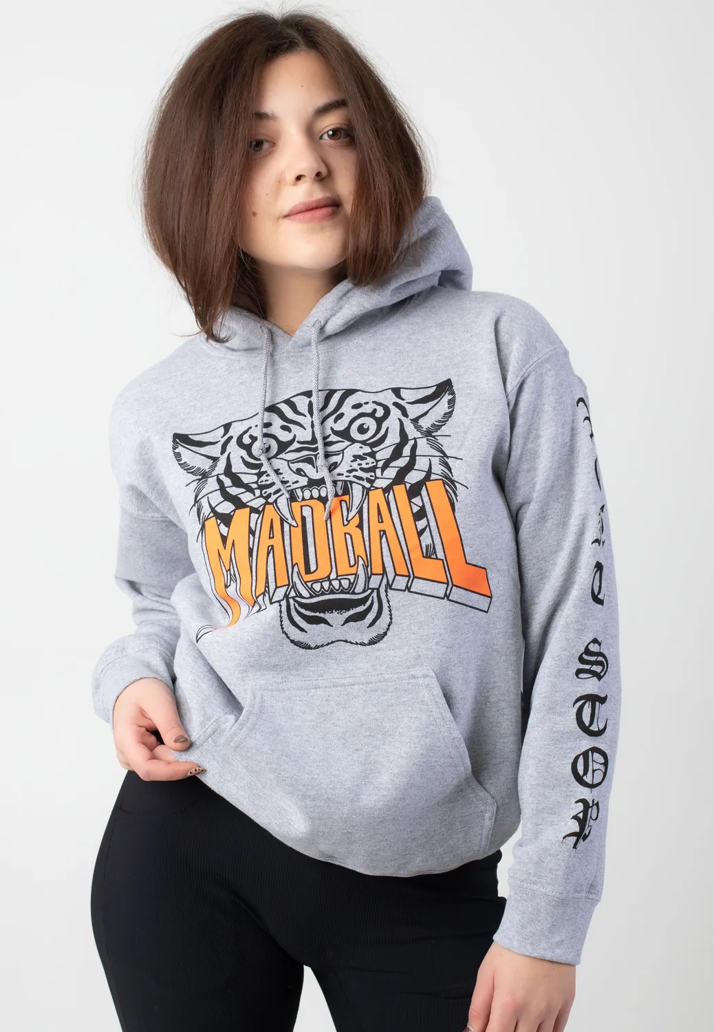 Impericon Tiger Sportsgrey Hoodie grau Hardcore