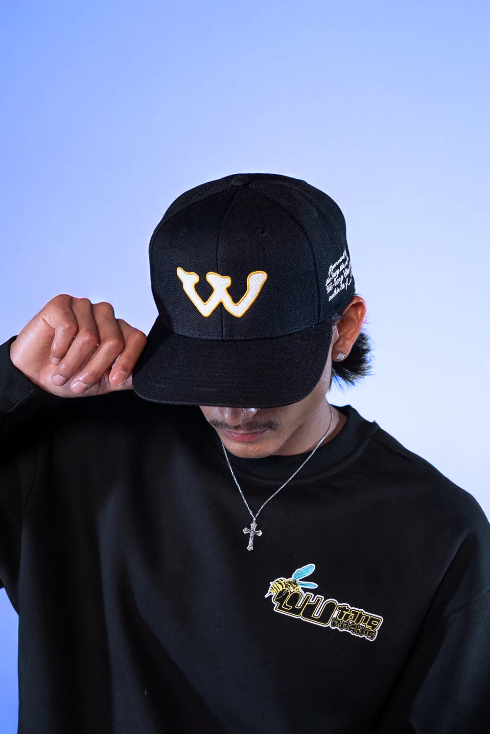 Wu-Tang Nuthin to F Wit Cap Snapback Schwarz Acryl Wolle